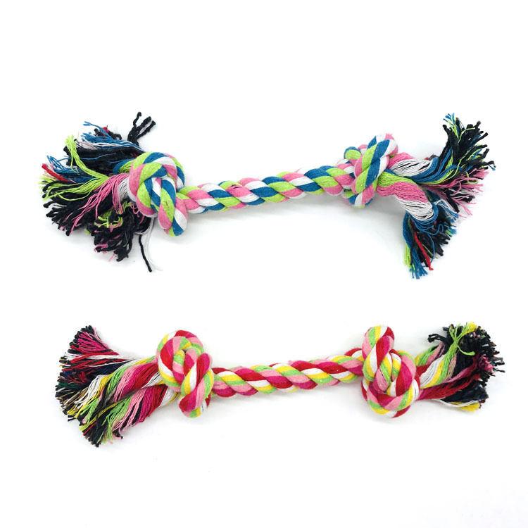 Double Bone Knot Cotton Rope Molar Dog Chew Toy