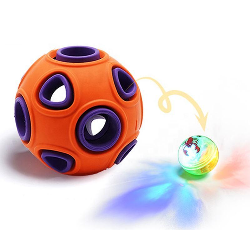 Dog Toy Ball Vocal Interaction Bite-resistant Puppy At Night Funny Dog Glowing Ball Large Dog Toy