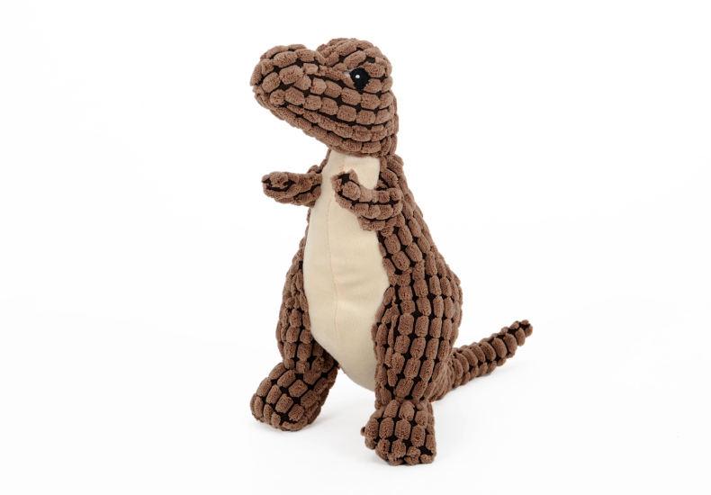 Wholesale Non-toxic Eco-friendly Interactive Natural Squeaky Dinosaur Animal Plush Dog Chew Toys