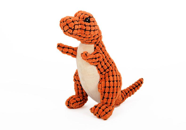 Wholesale Non-toxic Eco-friendly Interactive Natural Squeaky Dinosaur Animal Plush Dog Chew Toys