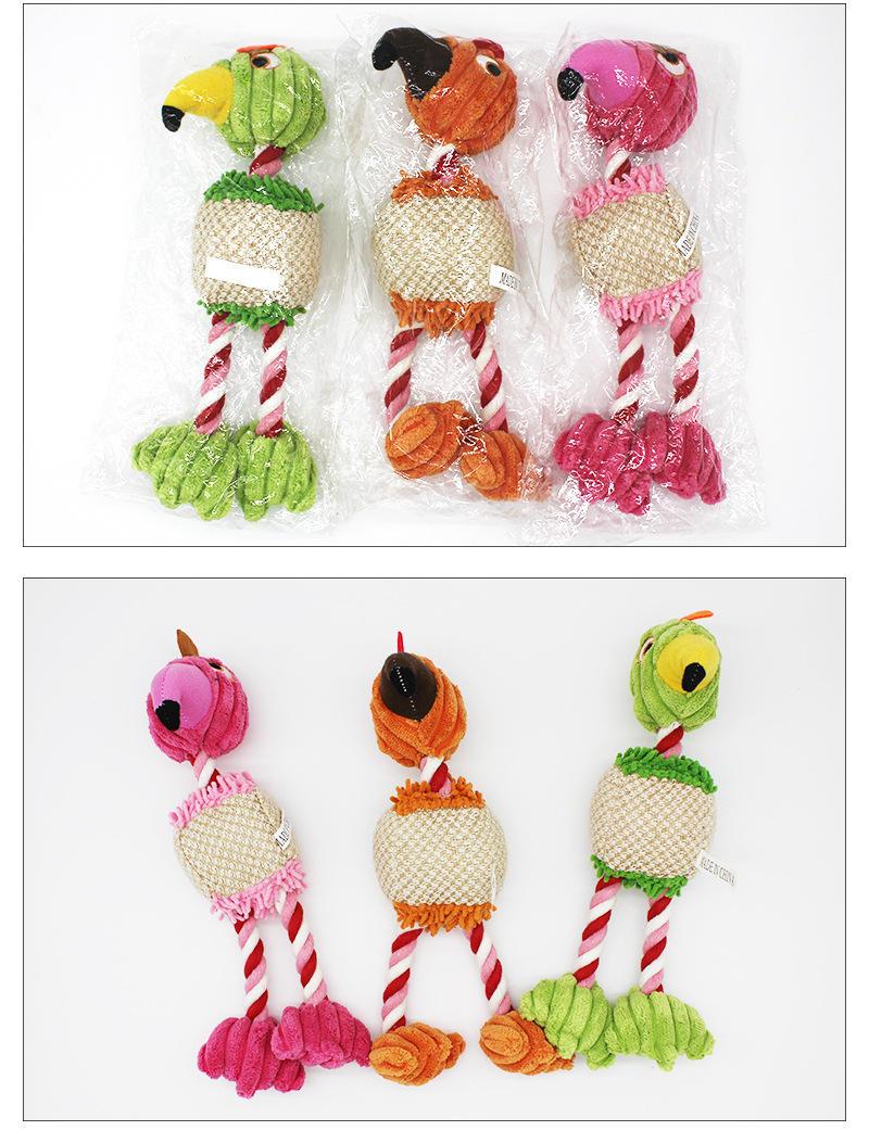 Durable Plush Pet Bird Puppy Toys Chew Items Cotton Rope Dog Toys For Small Breeds