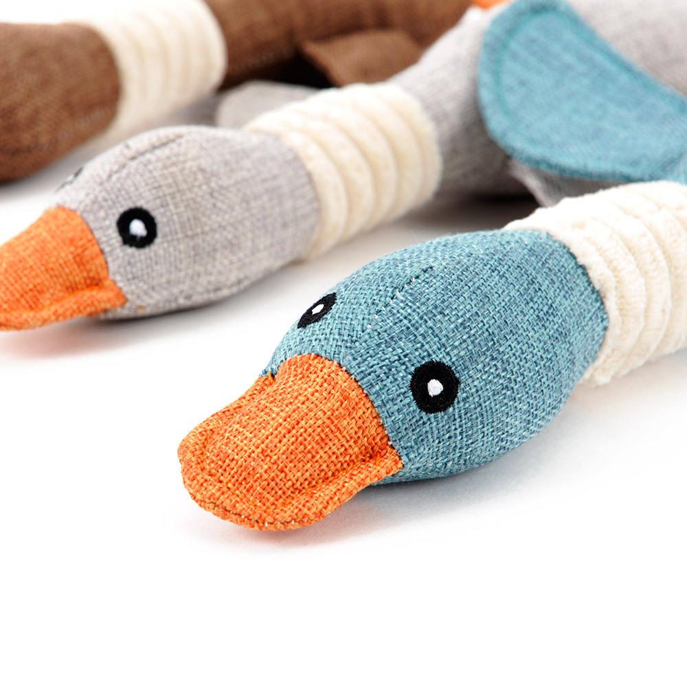 Animal Shaped Duck Squeak Plush Pet Dog Toys