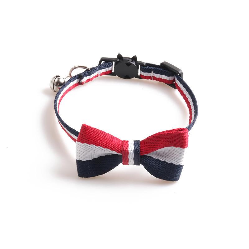 New Wholesale Pet Collar Bells Bow Cat Collar High Quality Cotton Cat Collar