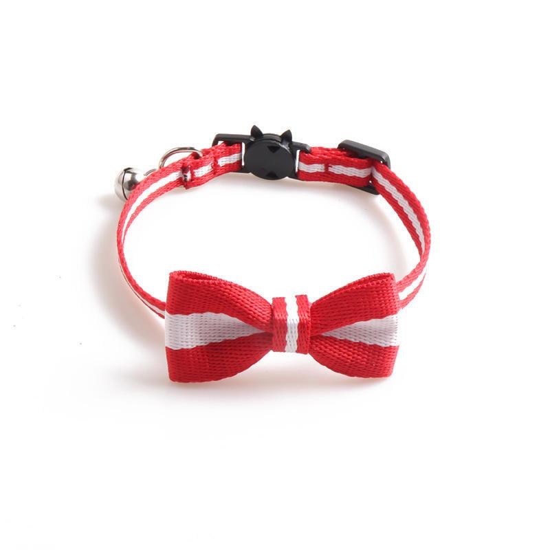 New Wholesale Pet Collar Bells Bow Cat Collar High Quality Cotton Cat Collar