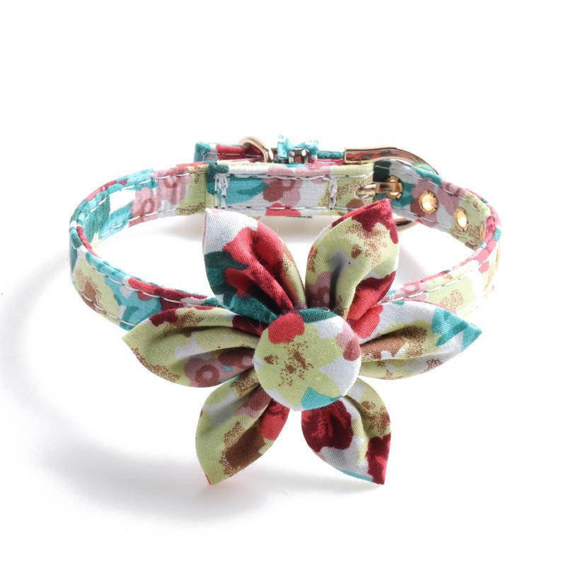 New Designer Fashion Pet Dog Collars Adjustable Flower Shape Pet Dog Collars