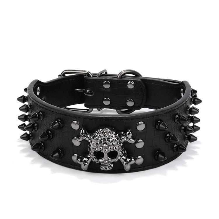 Stylish Bullet Nail Luxury Leather Dog Collar