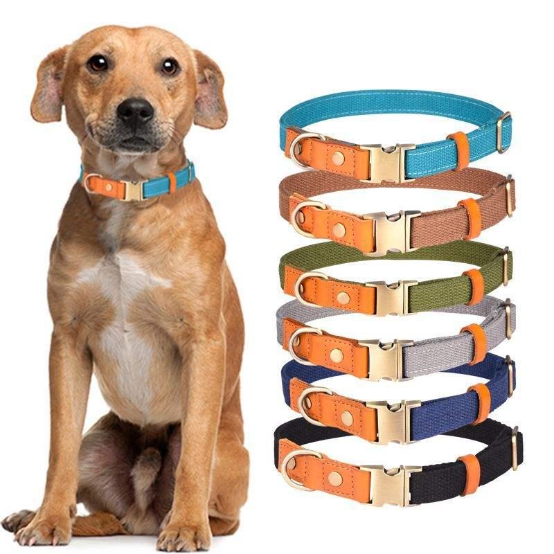 Metal Buckle Genuine Leather Collar For Dogs Customize Support