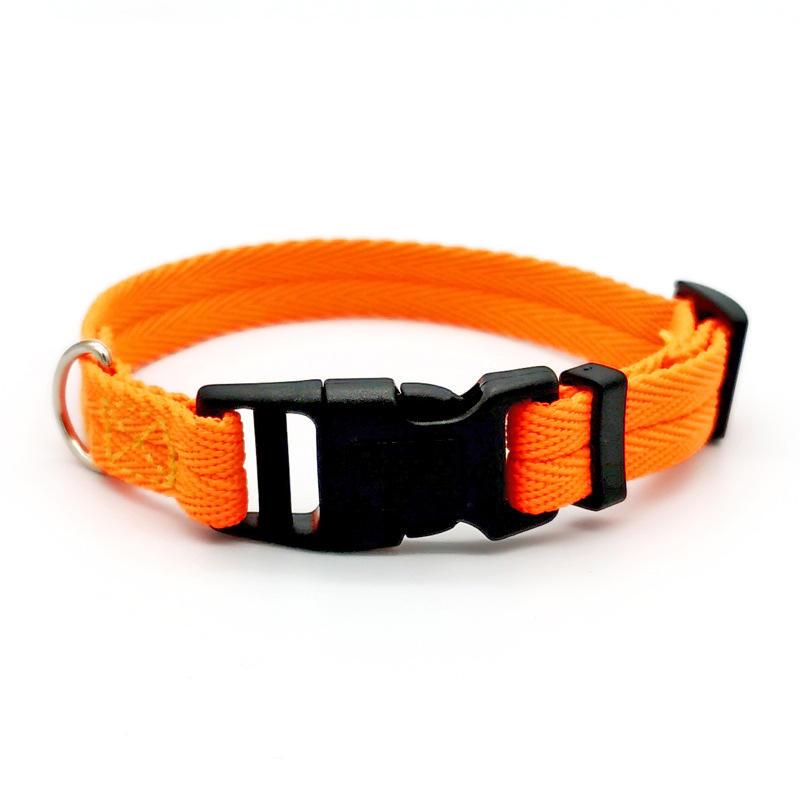 Factory Cheap Solid Color Widen And Thicken Soft Durable Nylon Pet Custom Fashion Dog Collar