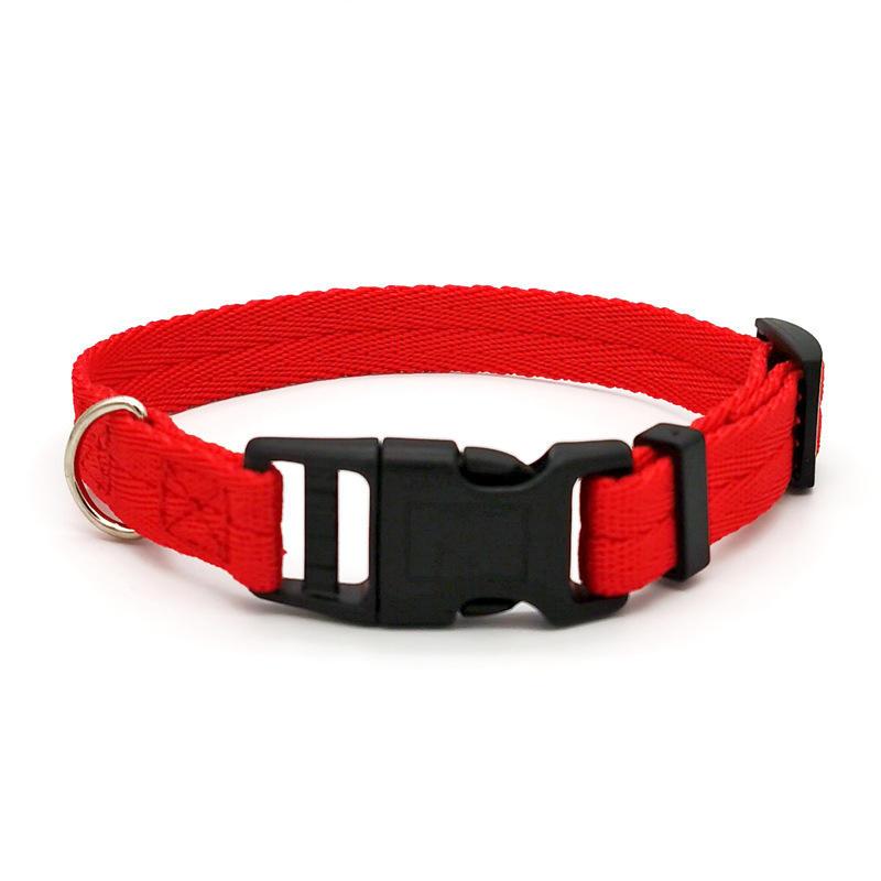 Factory Cheap Solid Color Widen And Thicken Soft Durable Nylon Pet Custom Fashion Dog Collar