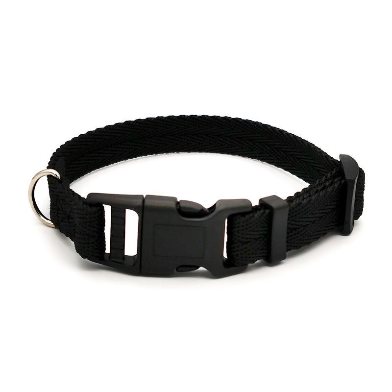 Factory Cheap Solid Color Widen And Thicken Soft Durable Nylon Pet Custom Fashion Dog Collar