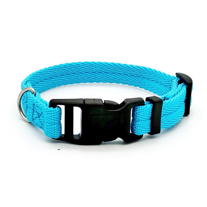 Factory Cheap Solid Color Widen And Thicken Soft Durable Nylon Pet Custom Fashion Dog Collar