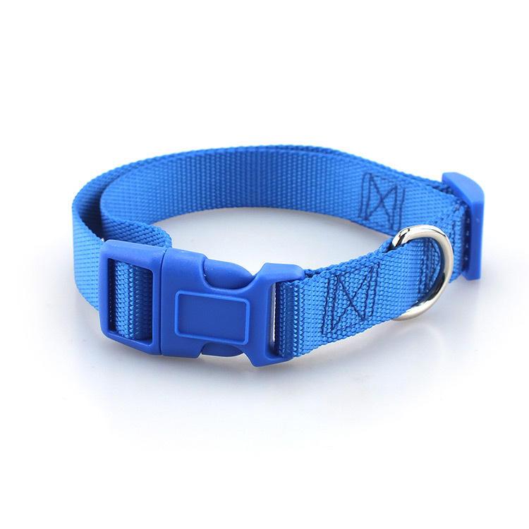 Oem Custom Leash Luxury Personalized Logo Adjustable Pet Blank Plain Nylon Dog Collar