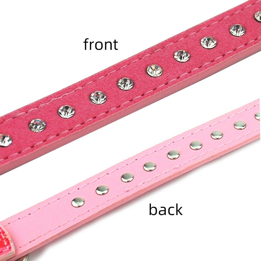 Wholesale Pet Leash Set Accessories Pet Collars Shiny Full Rhinestone Dogs Cat Pets Collars Luxury