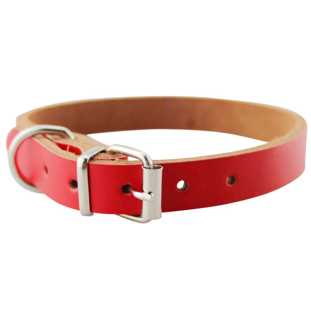 Wholesale Neck Strap Pu Leather Solid Soft Colorful Pet Dog Collar For Small Medium Large Dogs Puppy Kitten Cats