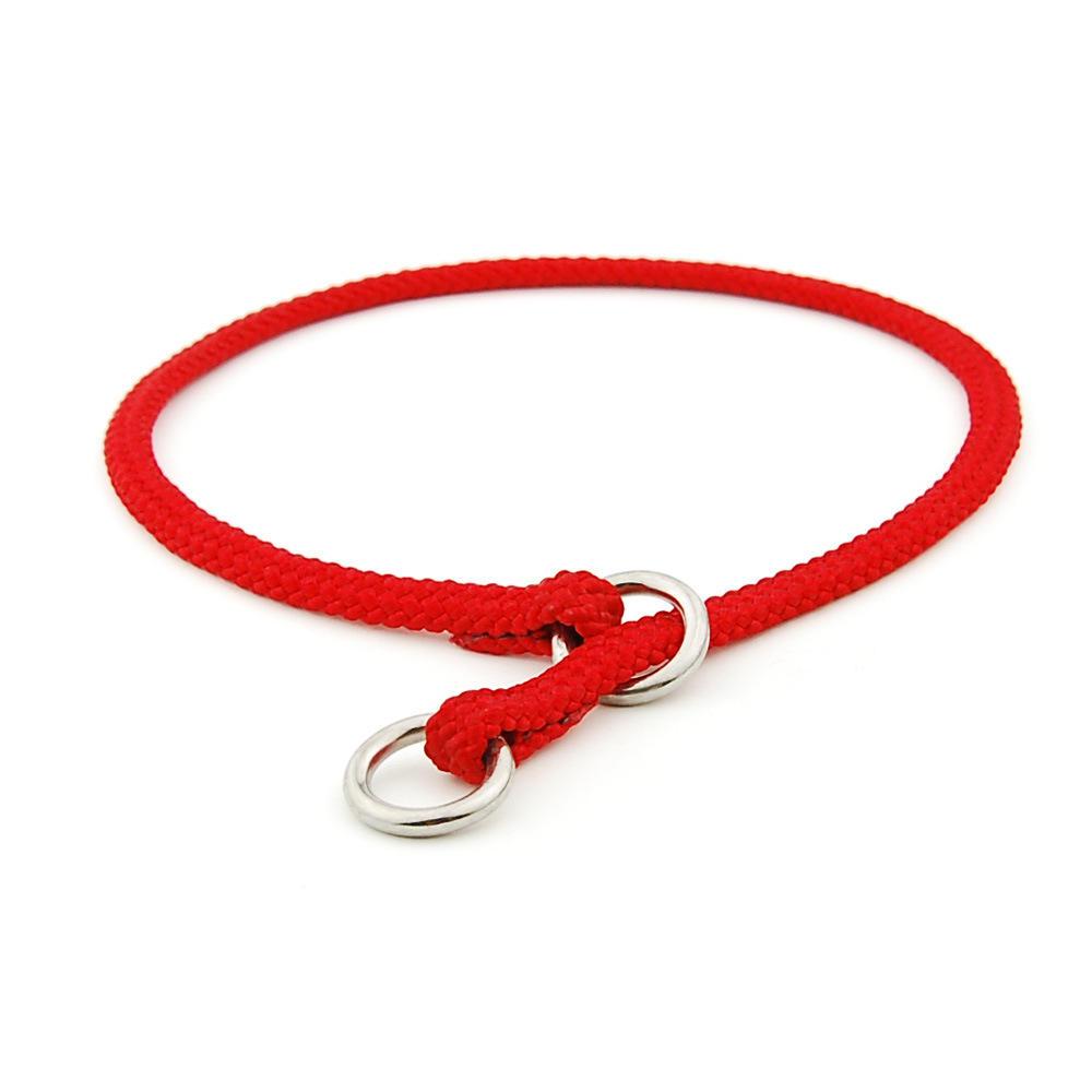 Wholesale Pet Collar Training Rope Control Chain Braided Fast Collar Ring Nylon Braided Rope Dog Collar