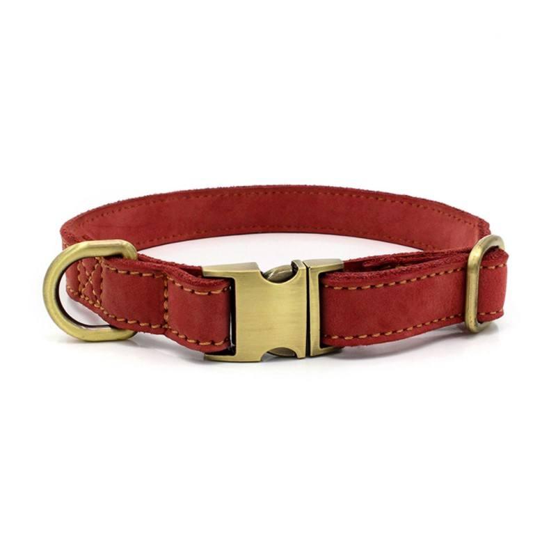 Comfortable Soft High Quality Metal Buckle Real Leather Dog Pet Collar