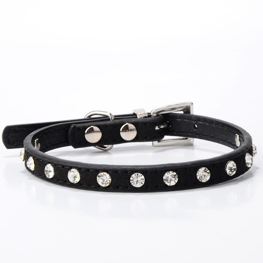 Fashion Design Multicolor Luxury Soft Pu Diamond Pet Dog Collar