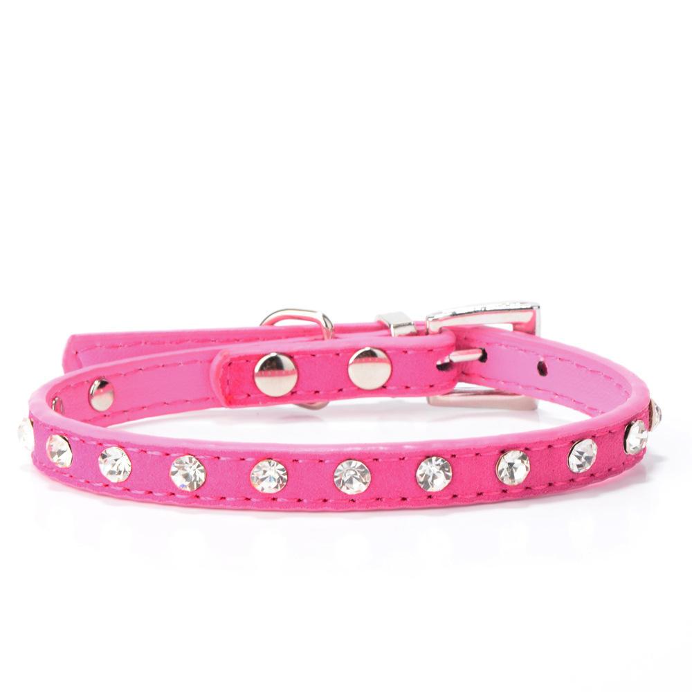 Fashion Design Multicolor Luxury Soft Pu Diamond Pet Dog Collar