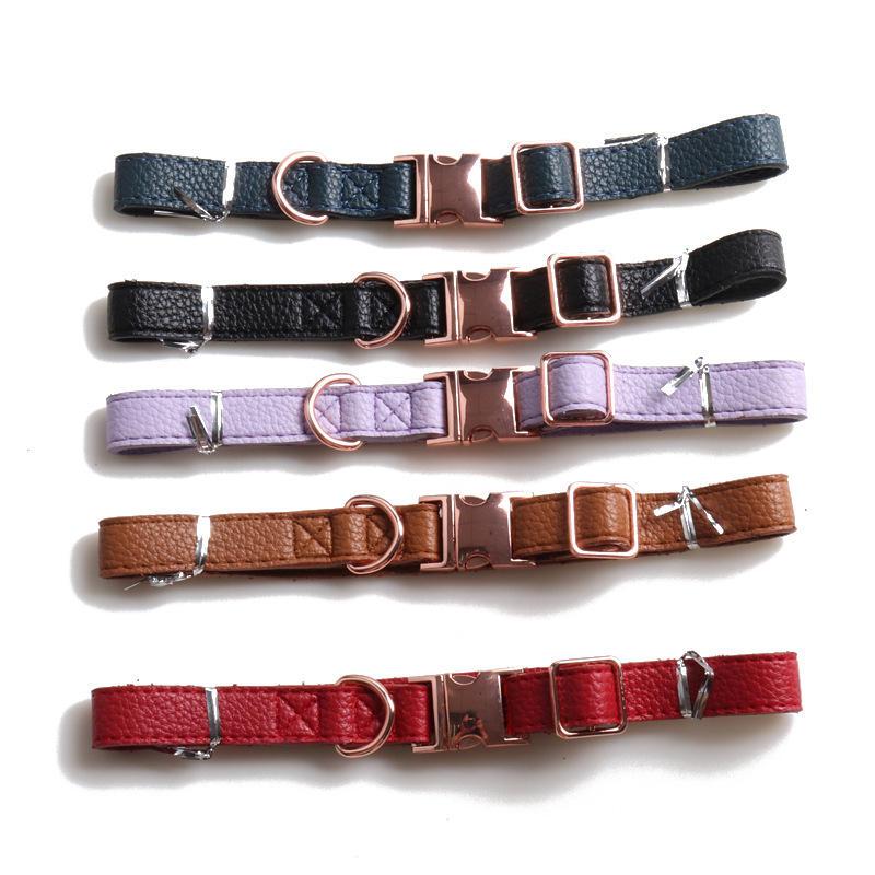 Soft Pu Leather Dog Collar In Bulk Fashion Simple High Quality Dog Collar