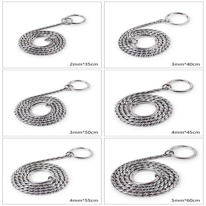 Wholesale Pet Supplier Dog Leash In Stock Small Dog Pet Leash And Collar Set Stainless Steel Pet Chain