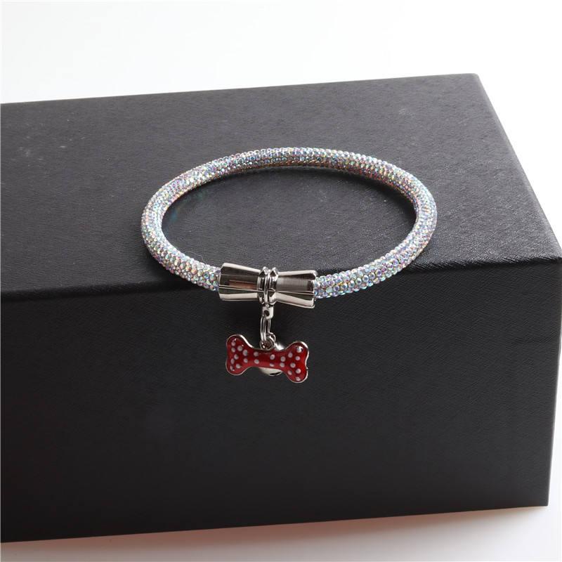 Pet Dog Collar Bling Full Diamond Pet Collar With Pendant Cat Collar