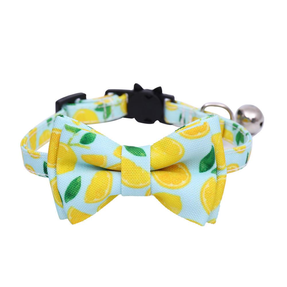 Brand Printed Comfortable Pet Cat Bow Adjustable Collar