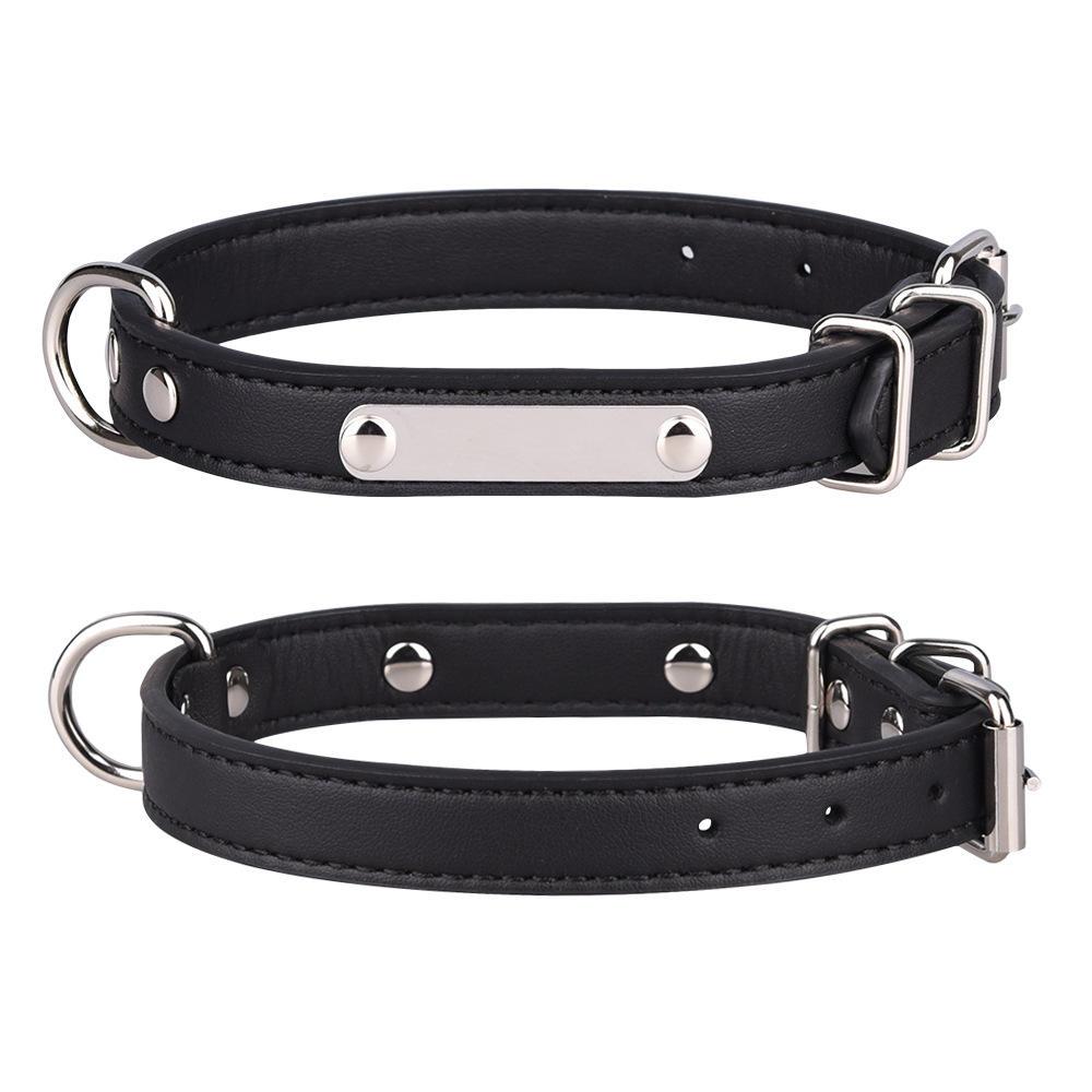 Customize Luxury Adjustable Stainless Steel Pet Collars Fashion Pure Color Dog Collar