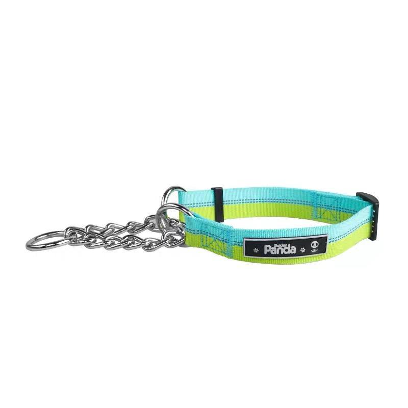 Wholesale In Stock Pet Nylon Dog Collar With Chain For Medium/large Dogs