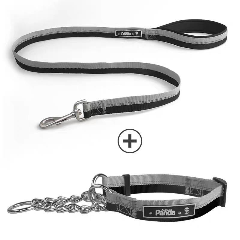 Wholesale In Stock Pet Nylon Dog Collar With Chain For Medium/large Dogs