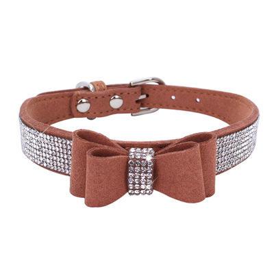 Exquisite Adjustable Bowknot Diamond Puppy Pet Dog Collars