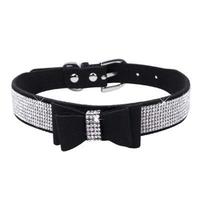 Exquisite Adjustable Bowknot Diamond Puppy Pet Dog Collars