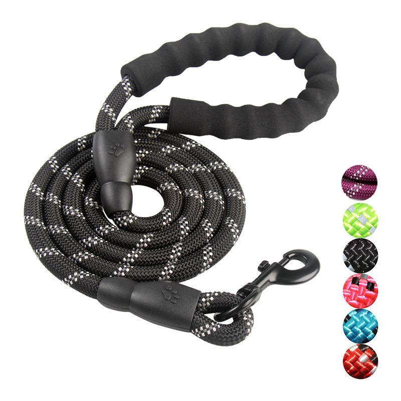 Large Mountain Climbing Running Tracking Reflective Soft Handle Nylon Rope Pet Dog Leash