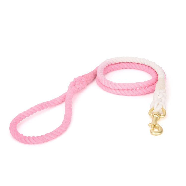 Handmade Comfortable Rope Dog Leash Rainbow Color With High Quality