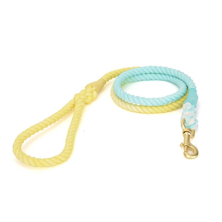 Handmade Comfortable Rope Dog Leash Rainbow Color With High Quality