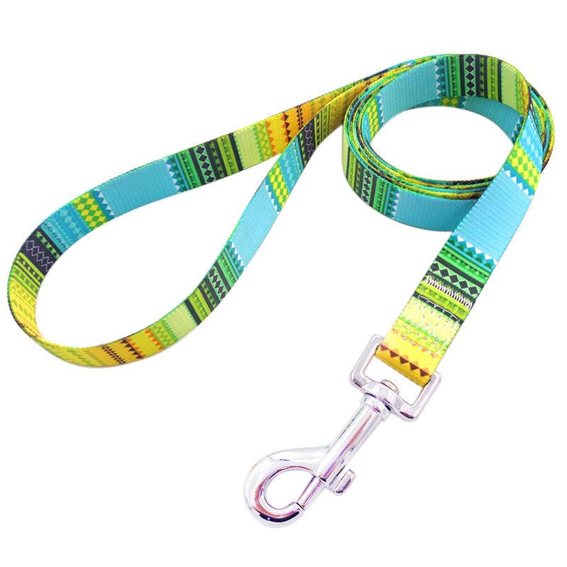 Dog Leash Printing Floral Pattern Colorful Pet Leash Custom Dog Leash Printed Logo For Pet Puppy Dog