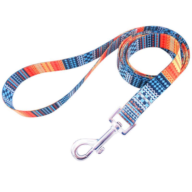 Dog Leash Printing Floral Pattern Colorful Pet Leash Custom Dog Leash Printed Logo For Pet Puppy Dog