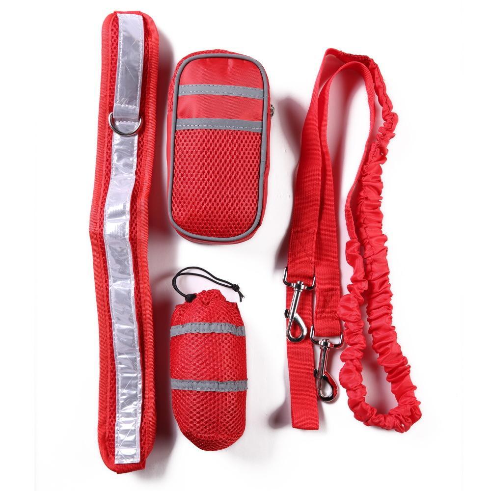 Hot Sale Dog Running Pet Sports Suit Reflective Traction Rope Set Running Traction Belt Training Package