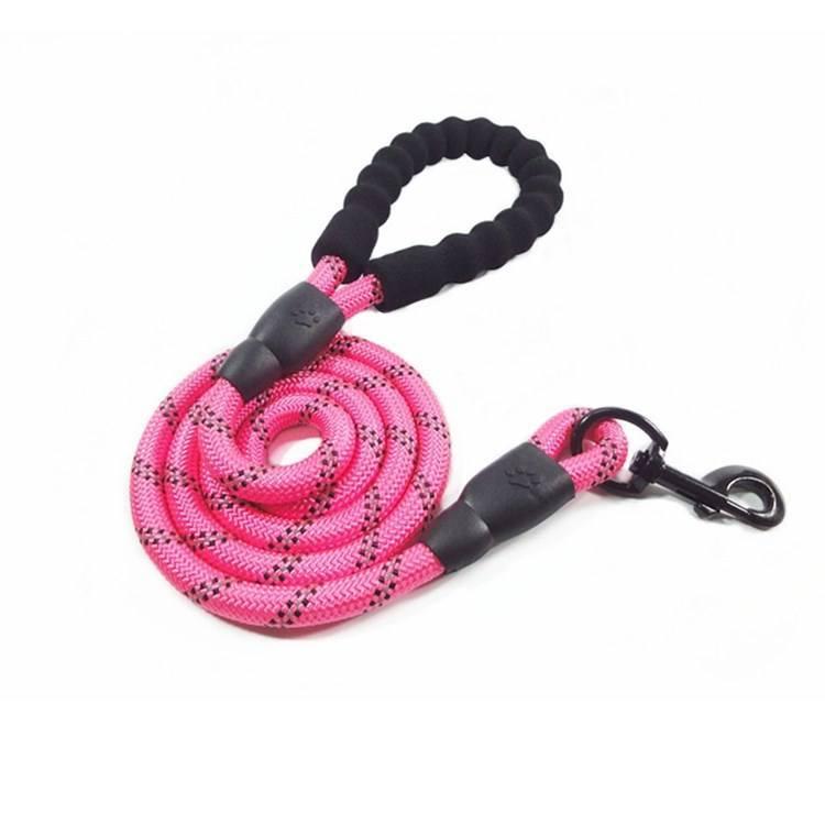 New Style Nylon Reflective Round Rope Leash For Big Dogs