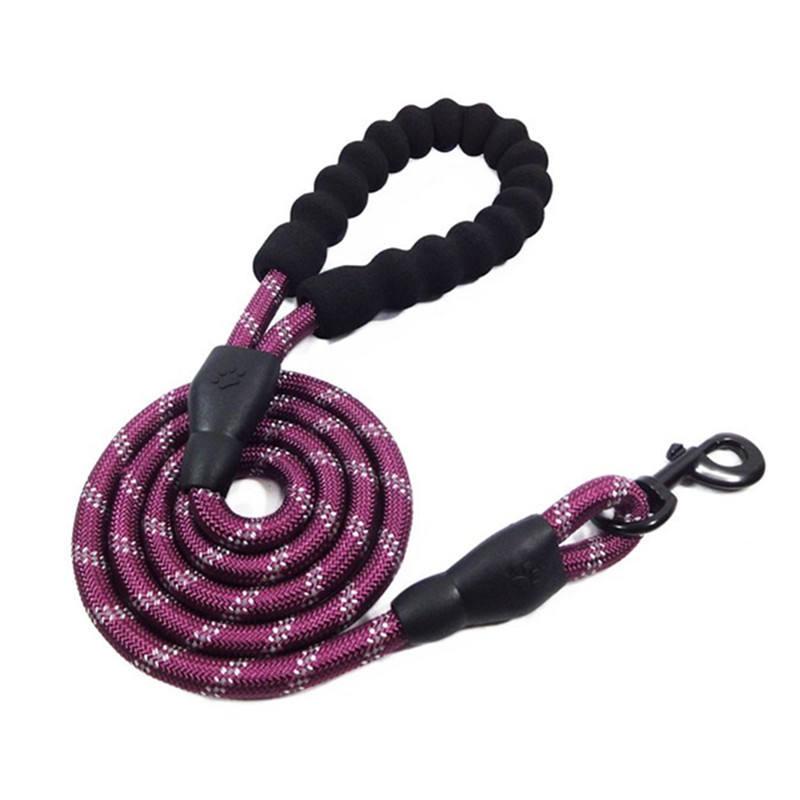 New Style Nylon Reflective Round Rope Leash For Big Dogs