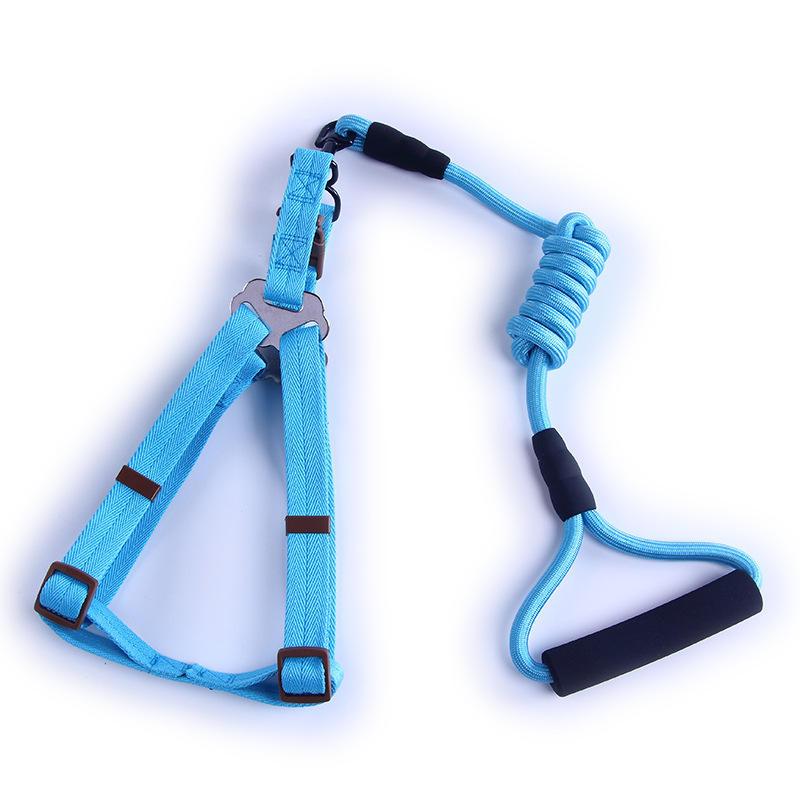 2022 Wholesale Pet Dog Harness Foam Handle Round Rope Traction Rope Pet Carrier Lead Dog Harness