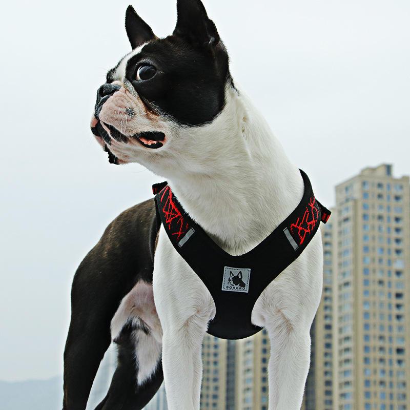 Fashionable Soft Easy Walk Adjustable Private Label High Quality Reflective Designer Mesh Custom Printed Dog Harness