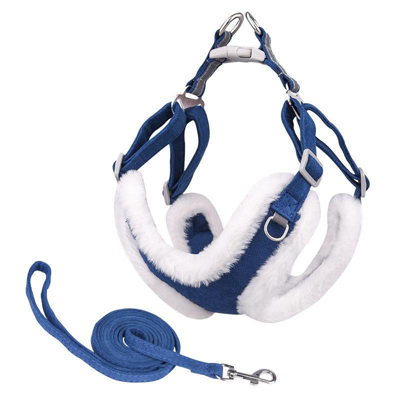 Autumn Winter New Dog Pet Harness With Reflective Vest Leash Style Dog Traction Rope