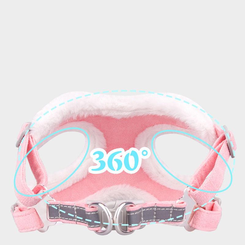 Autumn Winter New Dog Pet Harness With Reflective Vest Leash Style Dog Traction Rope