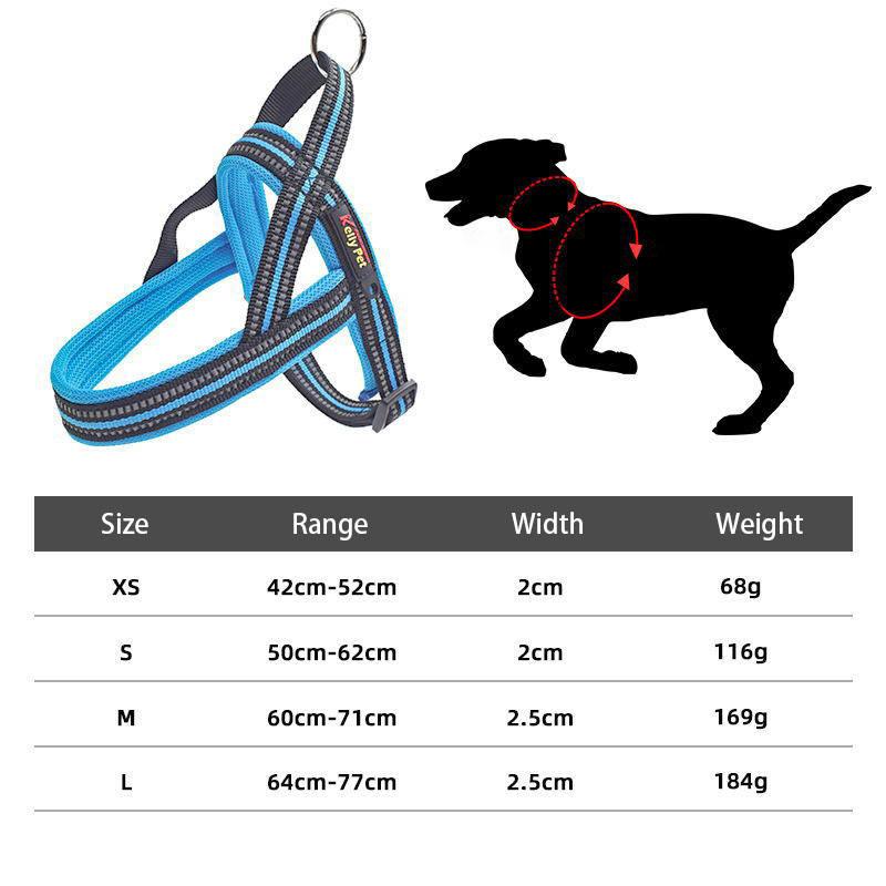 Durable Heavy Duty Nylon Adjustable Dog Harness Leads Belts Pet Leash Set For Traveling