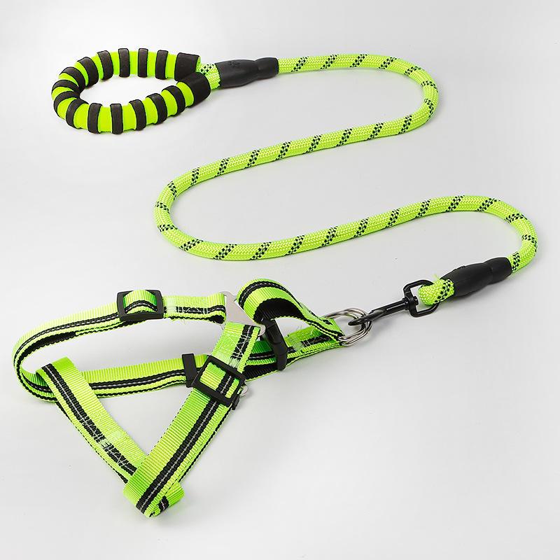 Wholesale Comfortable Save Reflective Adjustable Nylon Pet Harness And Leash