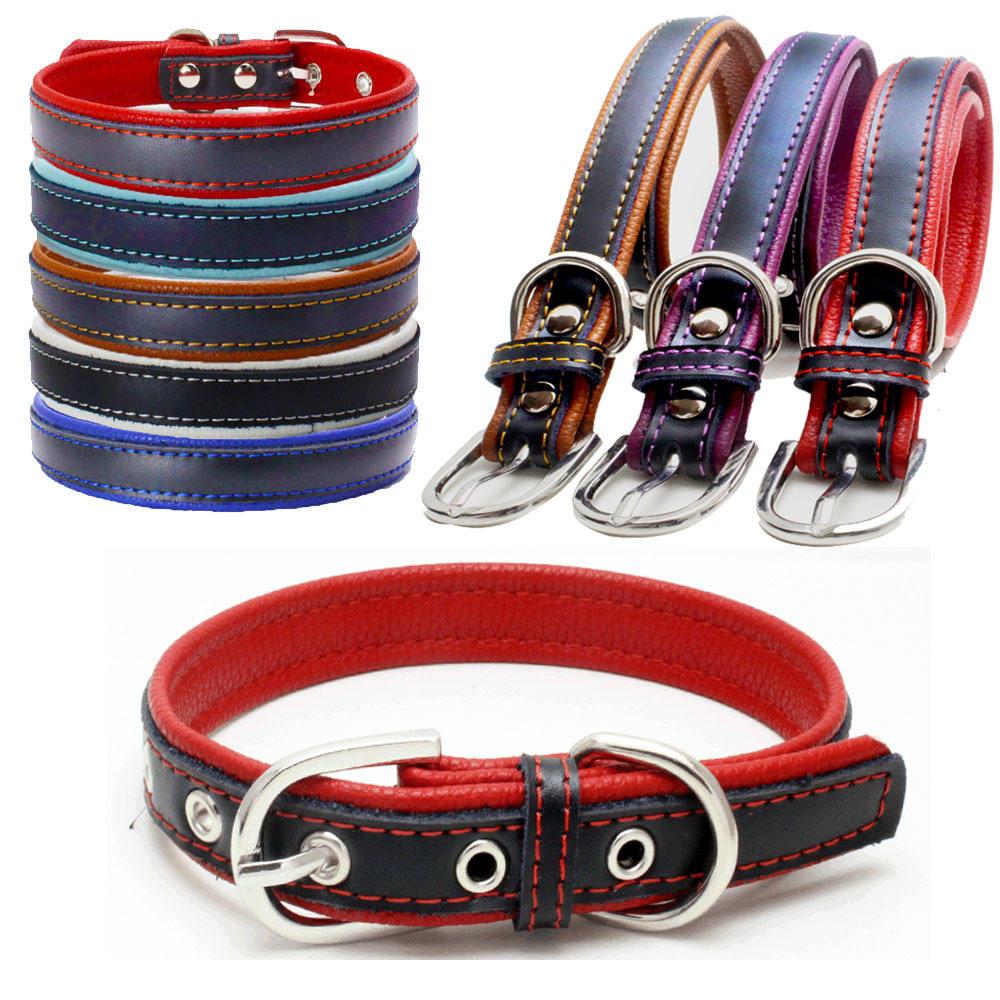 Classic Plain Pu Leather Pet Collar Luxury Pet Collars For Dogs Cats And Puppies