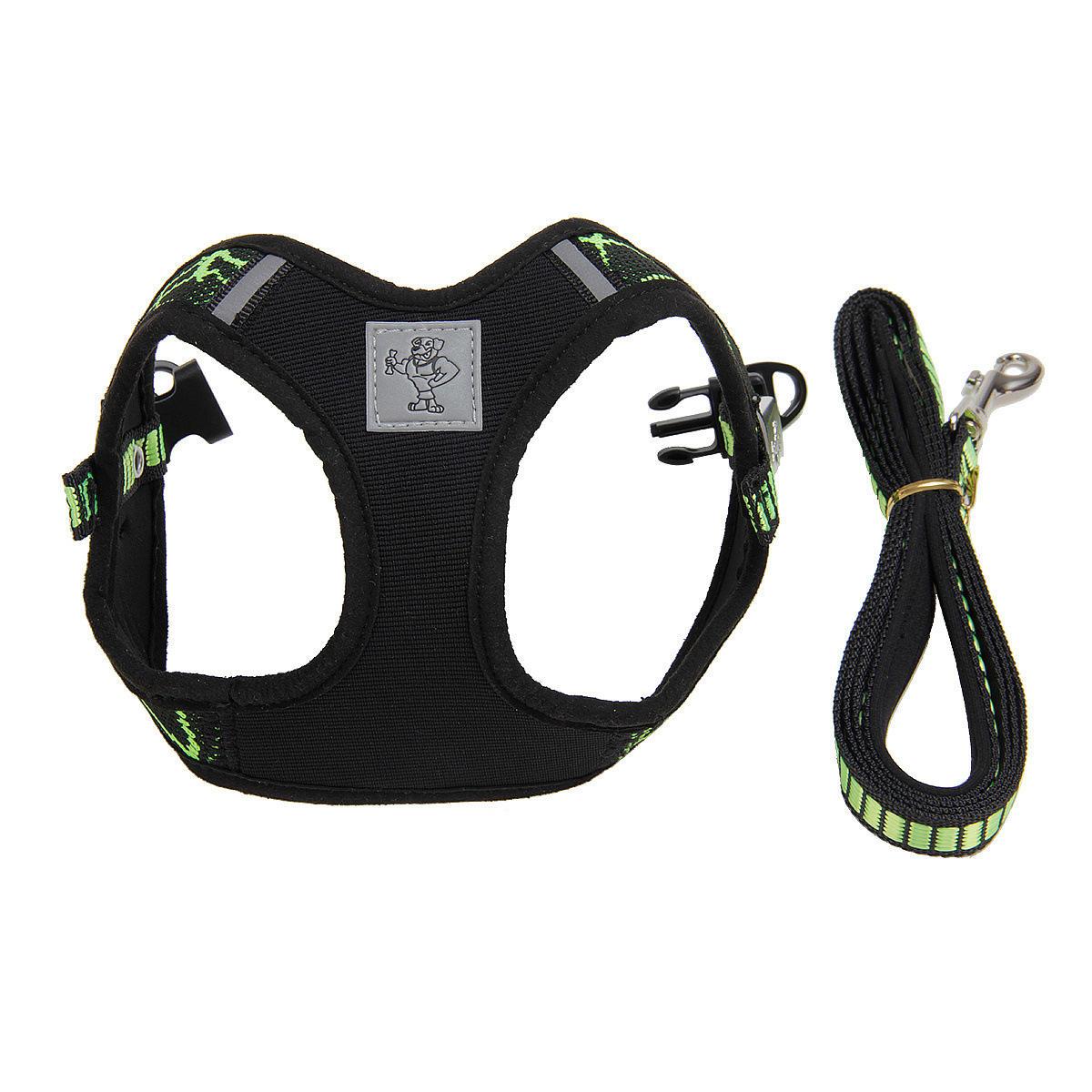 Pet Products Dog Soft Mesh Pet Vest Pet Reflective Harness And Leash Set