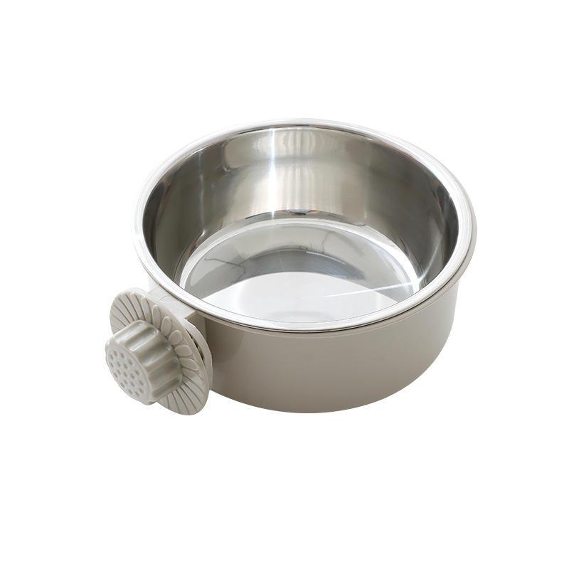 Fixed Hanging Dog Bowl Custom Stainless Steel Adjustable Pet Dog Water Bowl