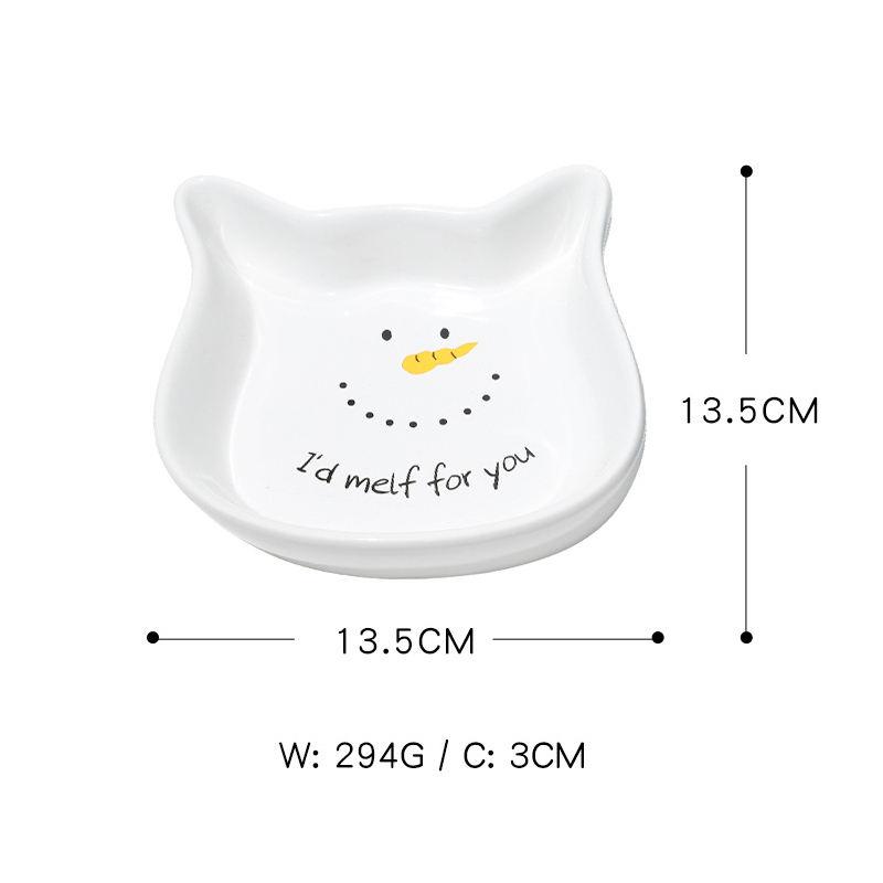 Christmas Cute Dog Feeding Bowl Pet Luxury Designer Ceramic Cat Bowl