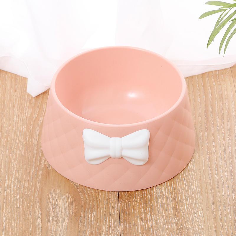 Pet Dog Cat Bowknot Rhombus Luxury Ins Style Bowl